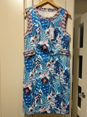 Lilly Pulitzer Breezy Aqua Best Fronds Forever Shift Dress